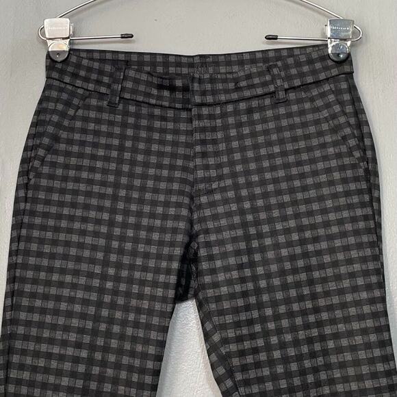 Gingham Skinny Ponte Knit Pants Size Petite 4P Dark Academia Preppy Twee Pin Up - Picture 2 of 8